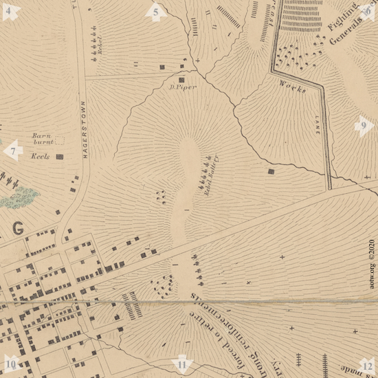 Burial Map: click on a highlighted area for more information
