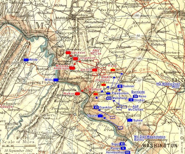 Battlefield Map: click on a unit for more information about it