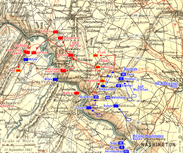 Battlefield Map: click on a unit for more information about it