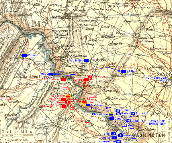 Battlefield Map: click on a unit for more information about it