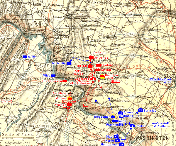 Battlefield Map: click on a unit for more information about it