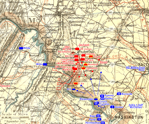 Battlefield Map: click on a unit for more information about it