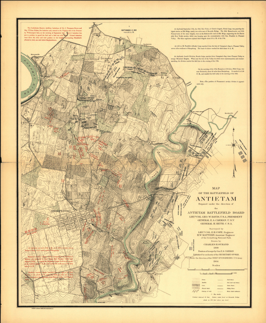 Map: Features at Antietam